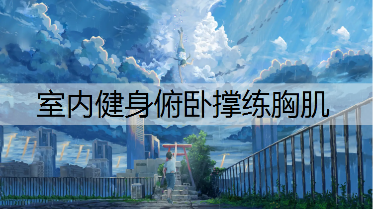 室内健身俯卧撑练胸肌